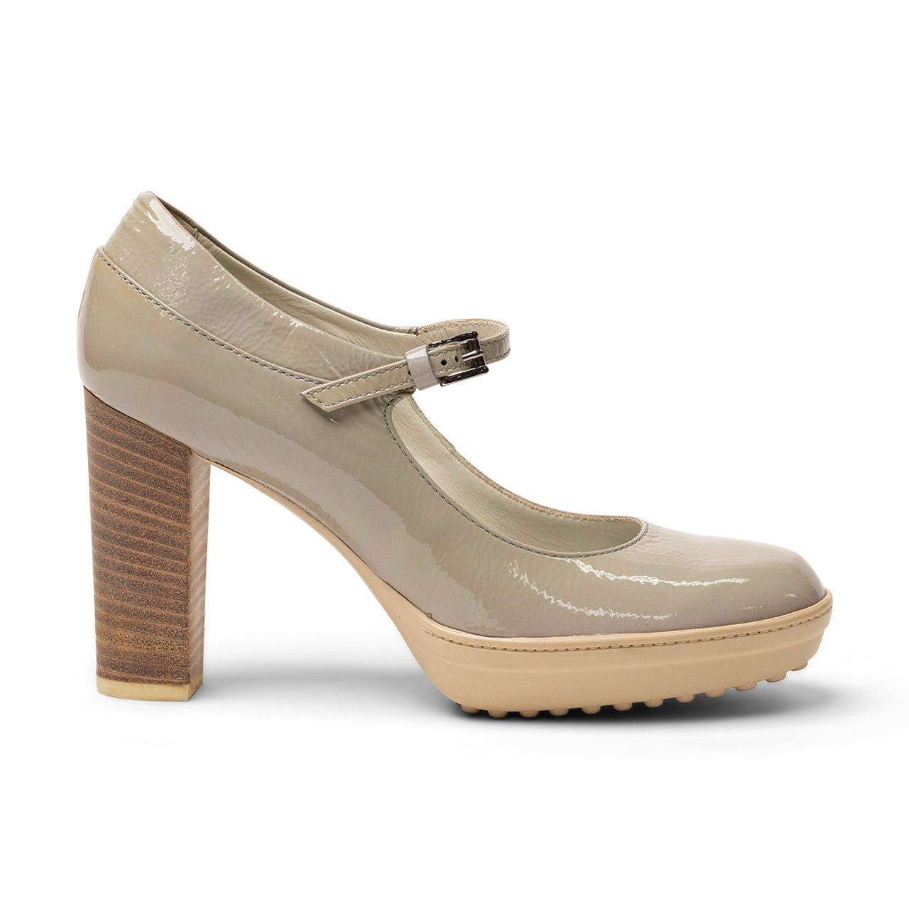 Tod's Block-Heel Buckle-Strap Heeled Pumps