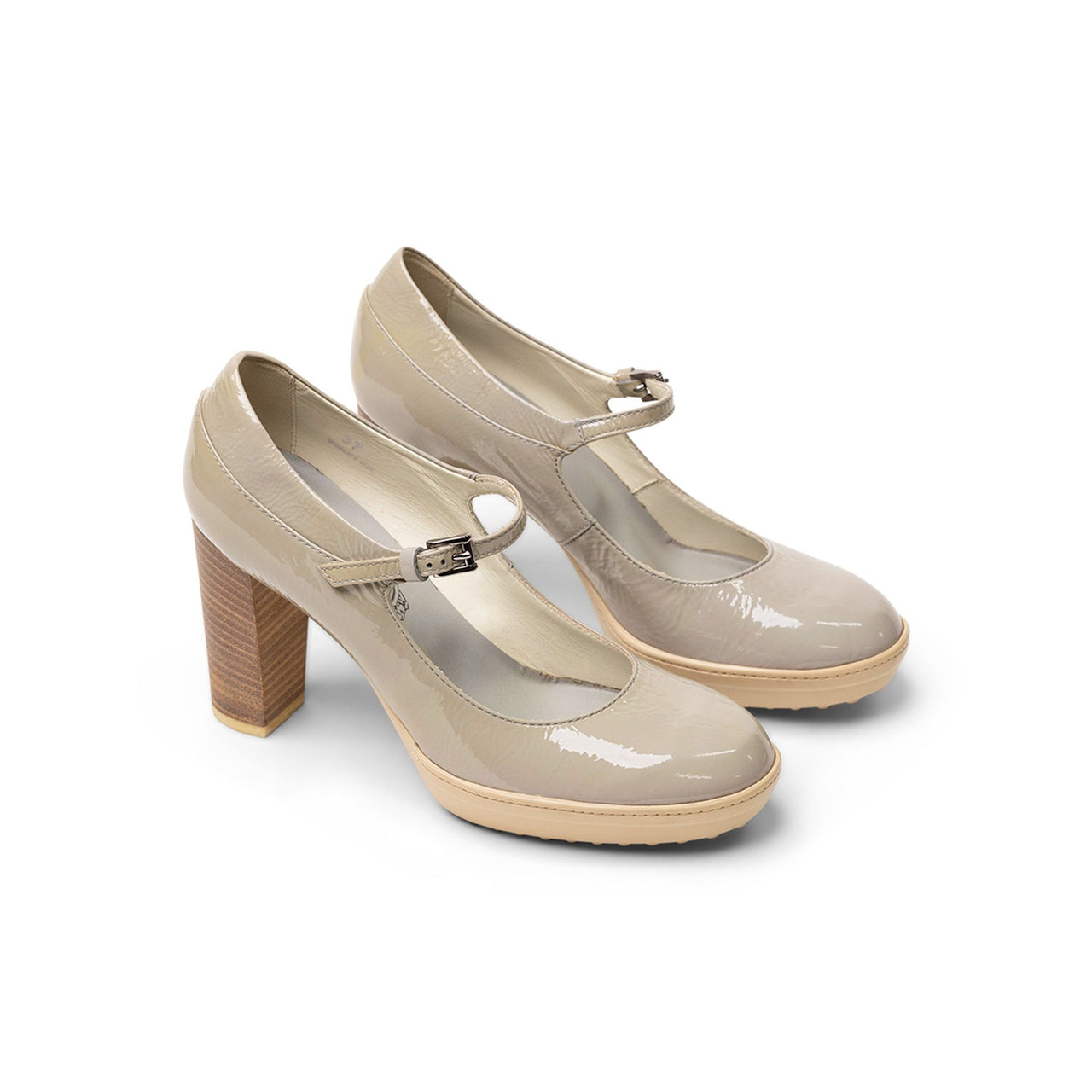 Tod's Block-Heel Buckle-Strap Heeled Pumps
