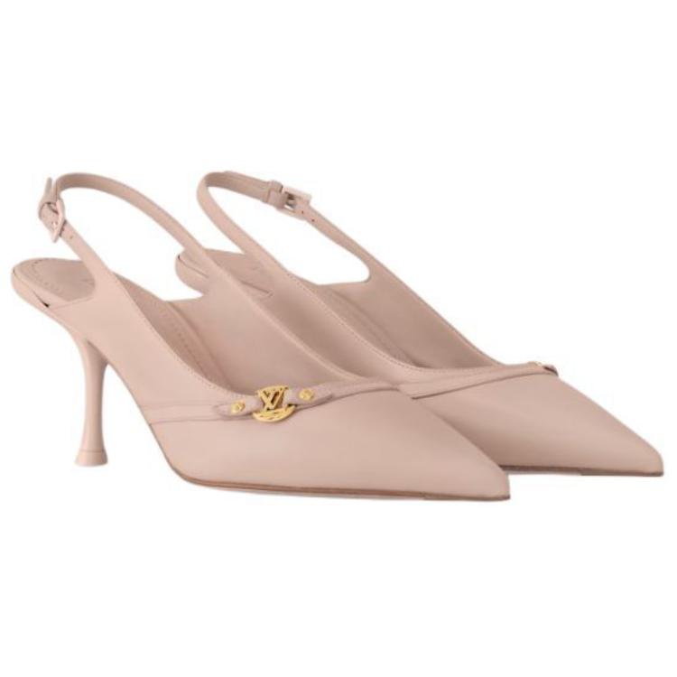 LOUIS VUITTON 6AM Slim Heel High Heels 7.5cm Women's Pink