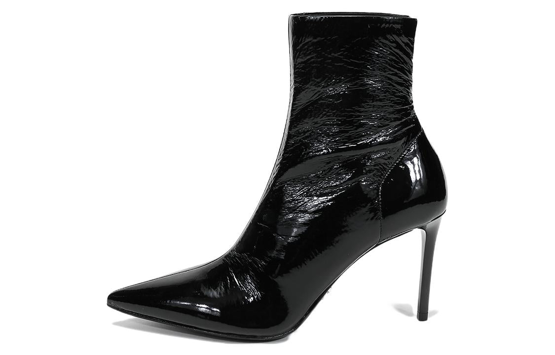 PRADA 90mm Patent Leather Effect Ankle Boots 'Black' Women's