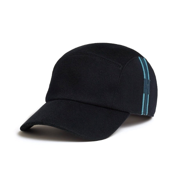 HERMES Cashmere Baseball Caps Men's Marine Blue