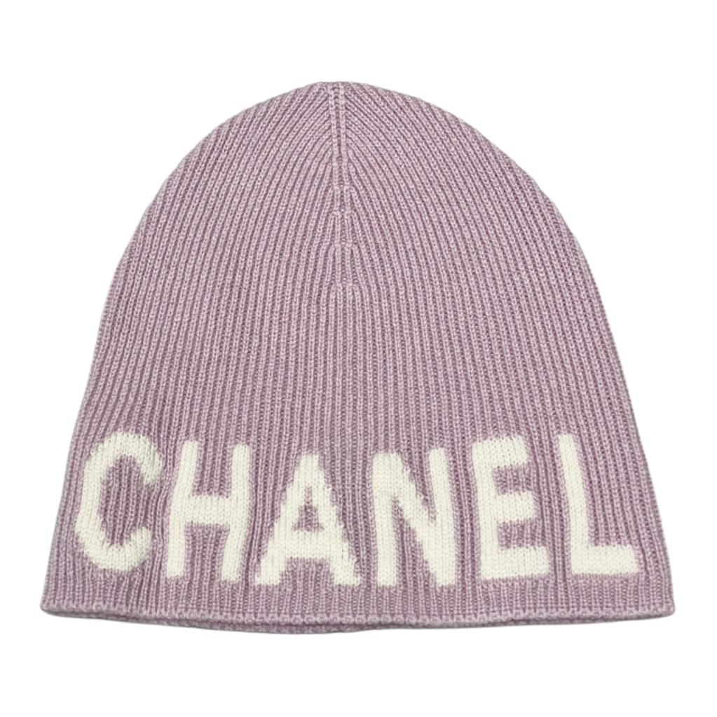 CHANEL Cashmere Beanies Unisex Light Purple