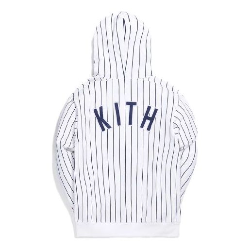 KITH For Major League Baseball New York Yankees Striped Hoodie 'White' KH2447-101
