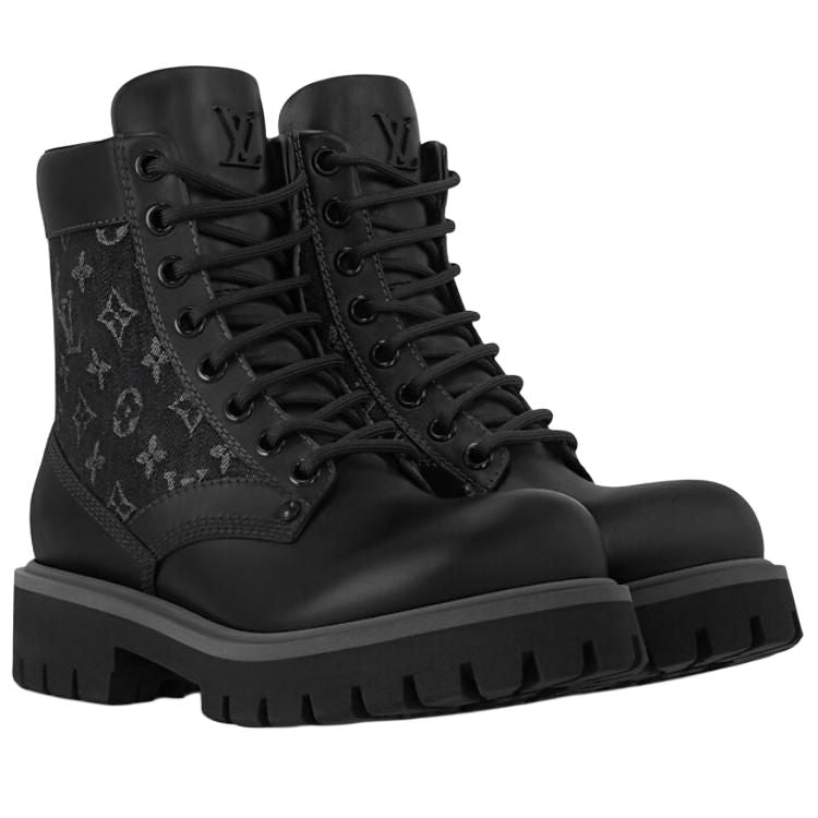 LOUIS VUITTON Ranger Ankle Boots Men's Black