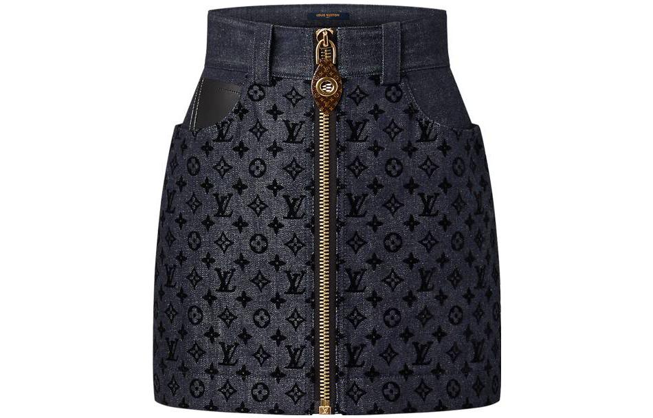 LOUIS VUITTON FW23 Denim Short Skirts Women's Blue