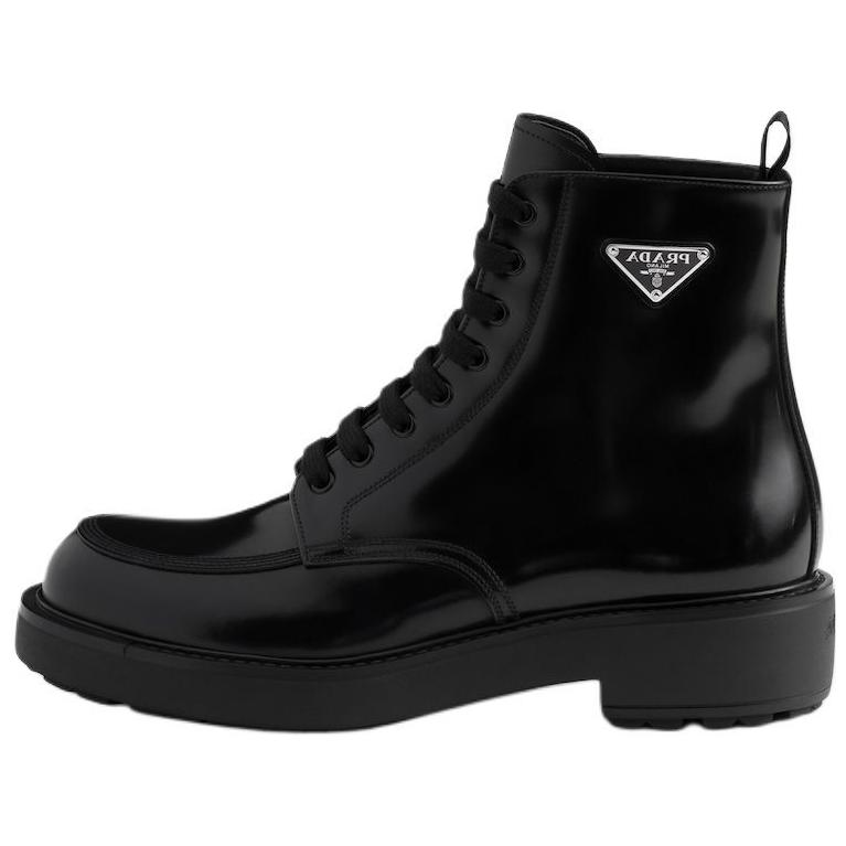 PRADA Ankle Boots 5cm Men's Black