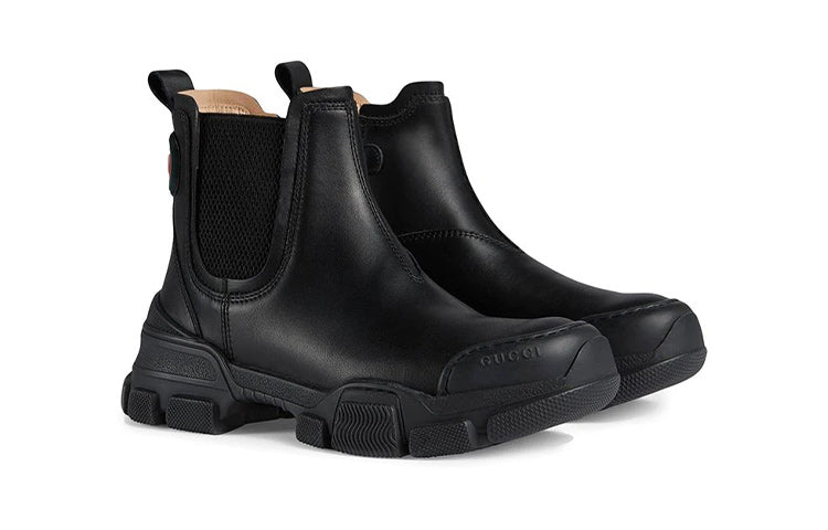 (GS) Gucci Leather Ankle Boot 'Black' 629739-DTN50-1000