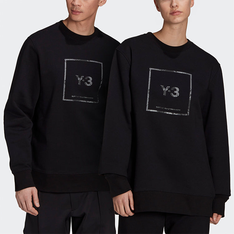 Y-3 SS21 Reflective Square Logo Round Neck Black GV6057