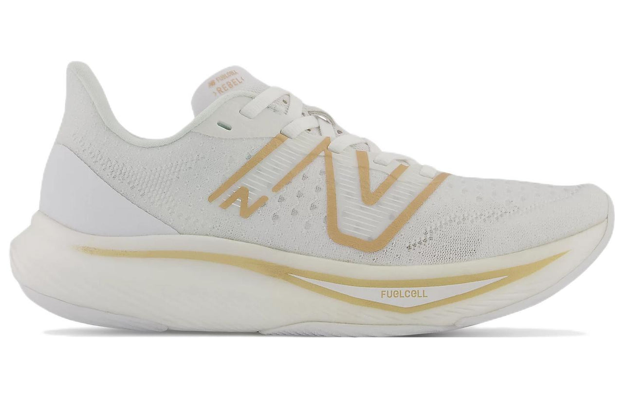 (WMNS) New Balance FuelCell Rebel v3 'White Gold Metallic' WFCXMW3