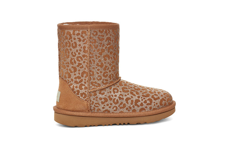 (PS) UGG Classic II Glitter Leopard Fleece Lined Brown 1112388T-CHE