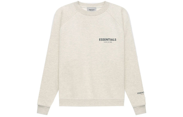 Fear of God Essentials FW21 Pullover Crewneck Light Heather Oatmeal FOG-FW21-173