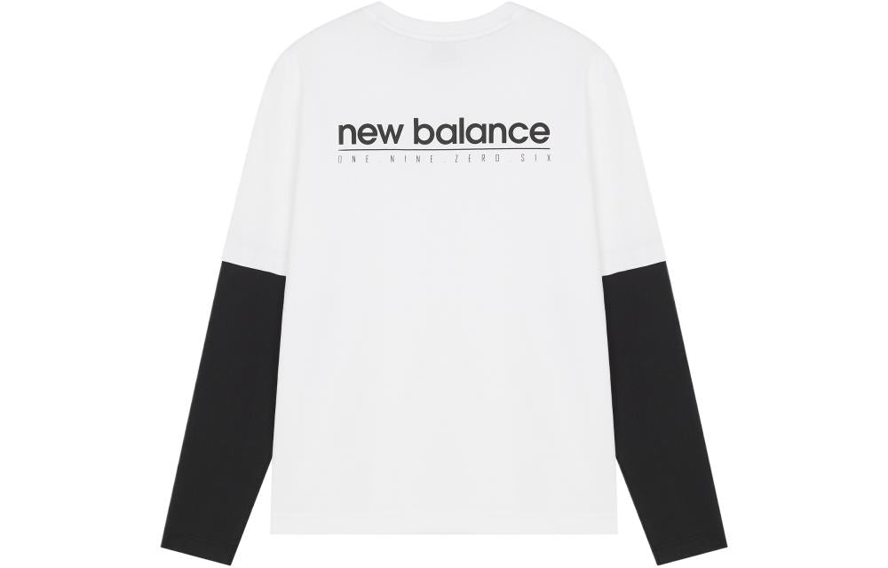 New Balance Classic Long Sleeve Tee 'White Black' 5DC16063-WT