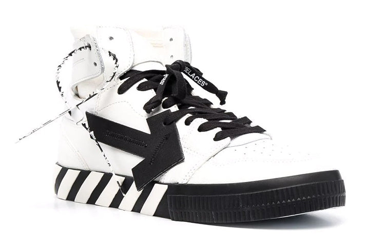 Off-White Vulcanized High-Top 'White Black' OMIA225F21LEA0010110