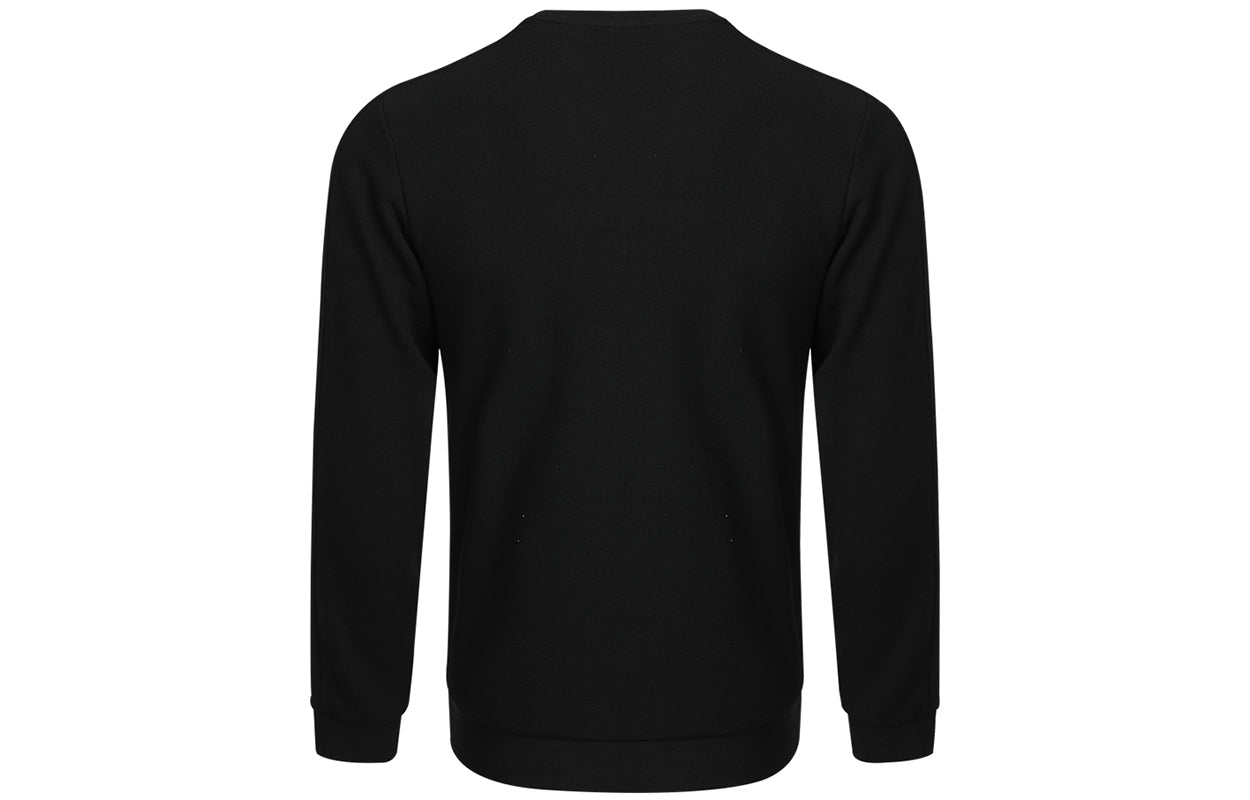 adidas neo M Basc Ss Printing Logo Sports Knit Round Neck Pullover Black H45108