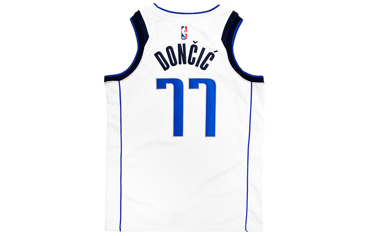 Nike Casual Sports NBA Dallas Mavericks Luka Doncic Swingman Jersey Men's White 864411-102