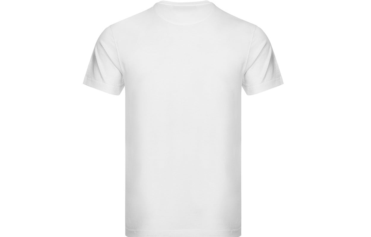 Men's FENDI Geometry Pattern Cotton Round Neck Short Sleeve White T-Shirt FAF532AAY5F0ZNM