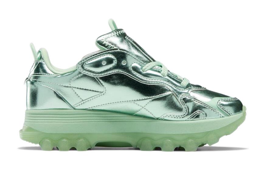 (GS) Reebok Cardi B x Classic Leather 'Semi Pixel Mint' HR0449