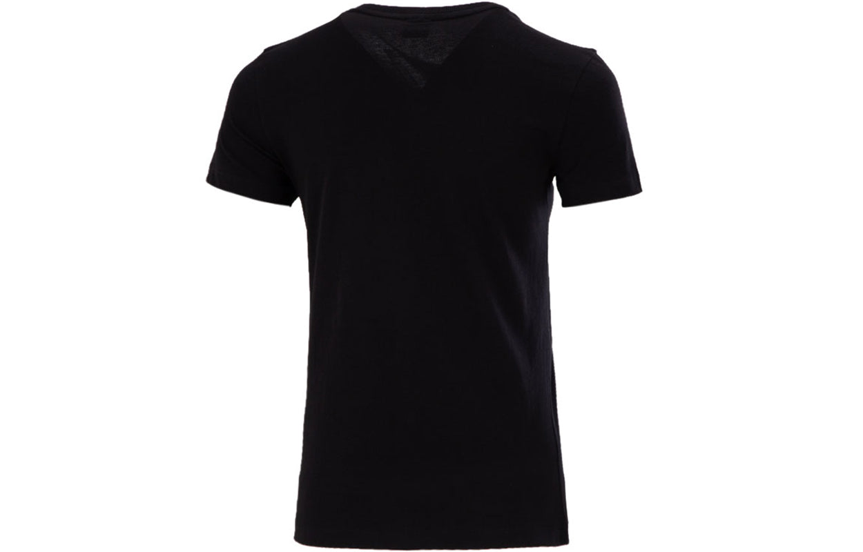 (WMNS) PUMA Classic s Contrast Colors Logo Printing Round NeckSport Short Sleeve Black 532282-56