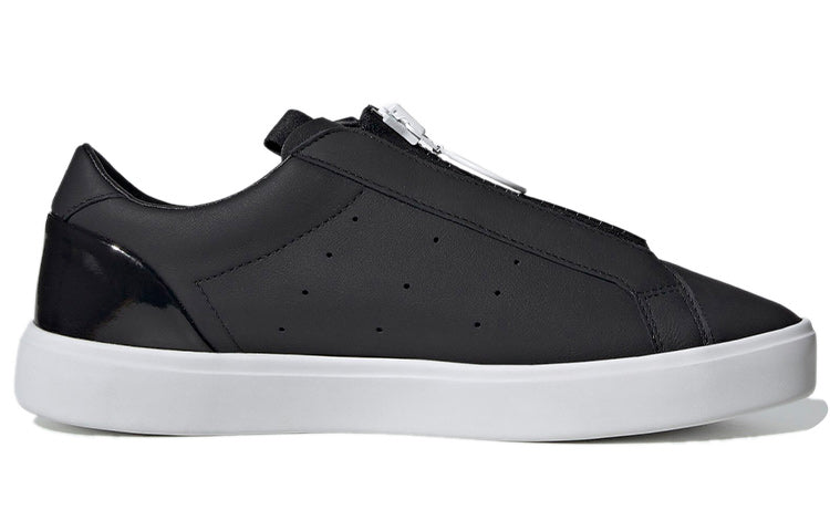 (WMNS) adidas originals Sleek Zip 'Black White' EF0695