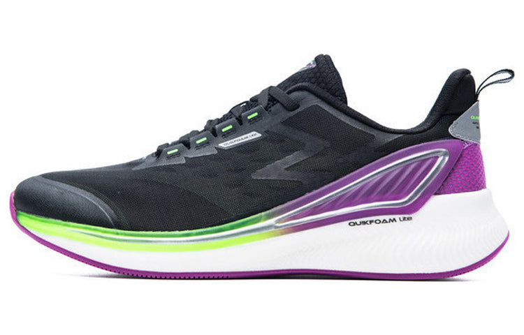 361 Degrees QU!K LITE Lightweight Breathable Running Shoes 'Black Purple' 572032218-7