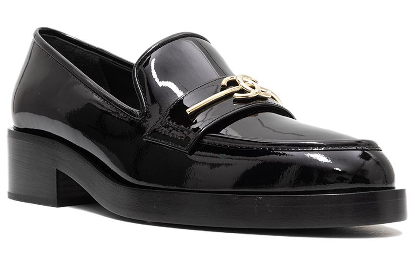 CHANEL Loafers Women's Low-Top Black