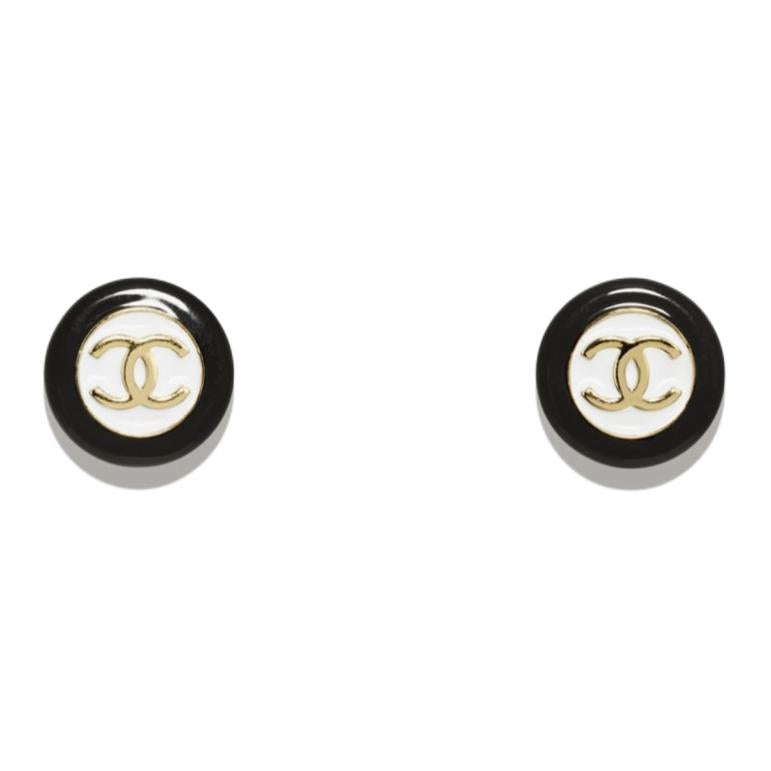 CHANEL Clip On Earrings Women's Black