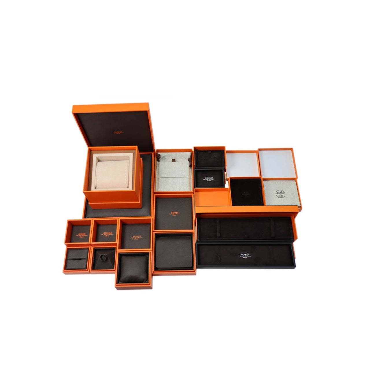 HERMES Palladium Necklaces Women's Silver