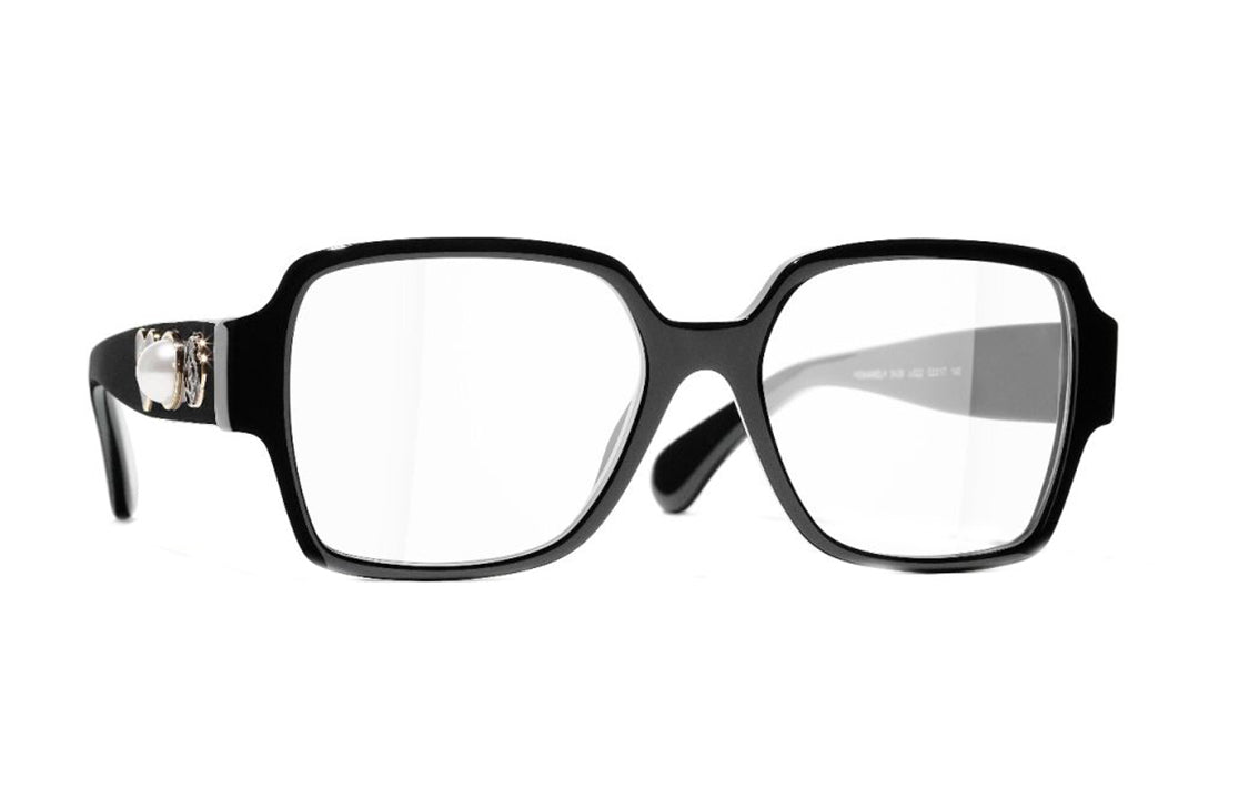 CHANEL Plate Frame Square Eyeglass Frame Unisex