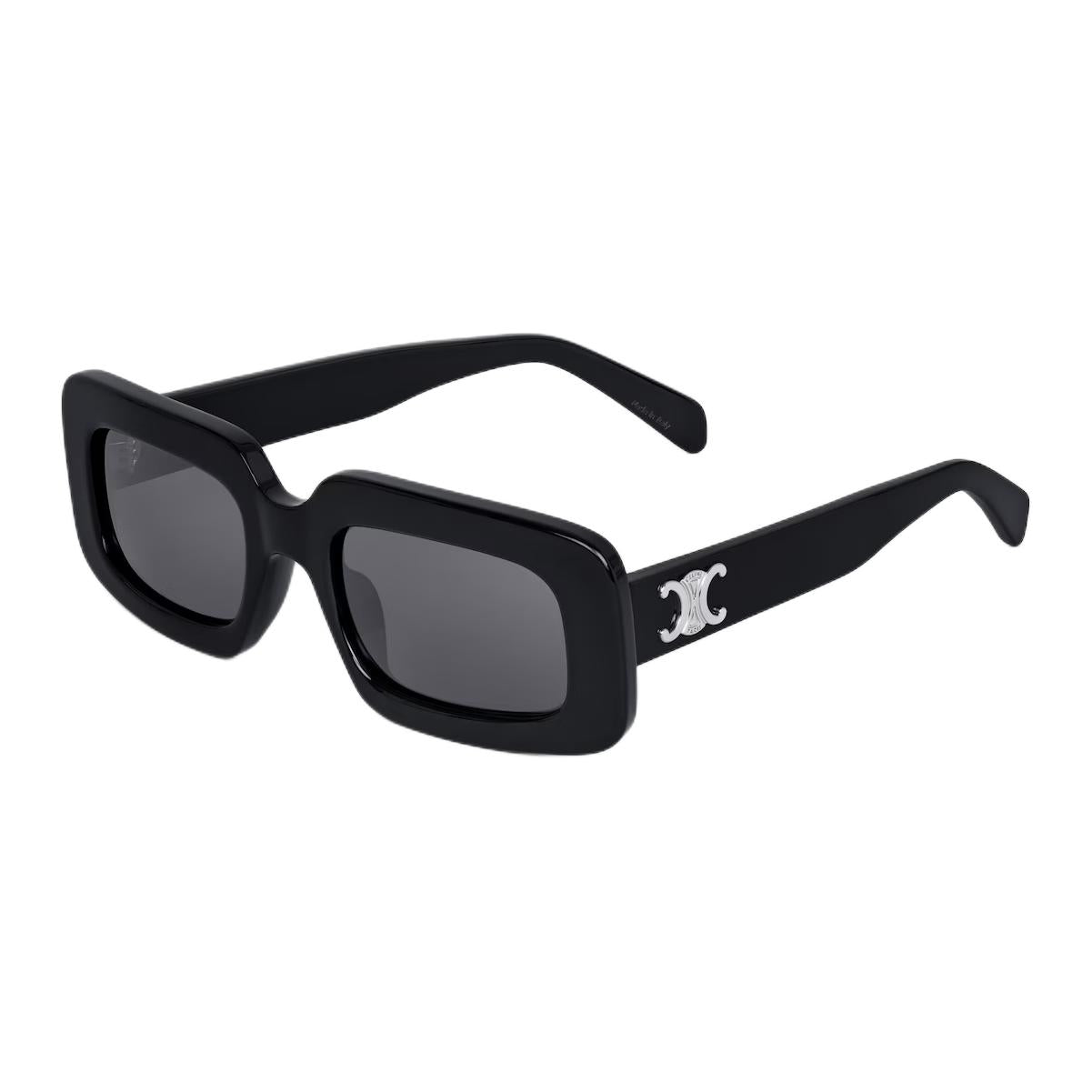CELINE Acetate Rectangular Sunglasses Men's Black