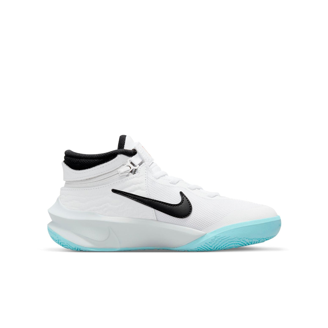 (GS) Nike Team Hustle D 10 FlyEase White/Blue DD7303-102