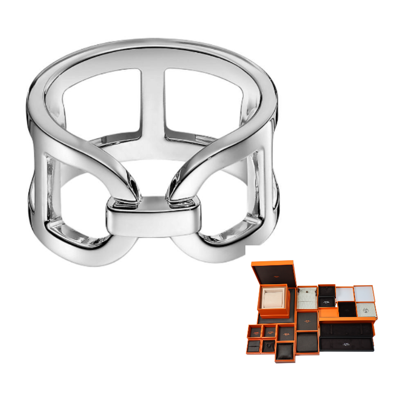 HERMES 925 Sterling Silver Rings Women's Silver