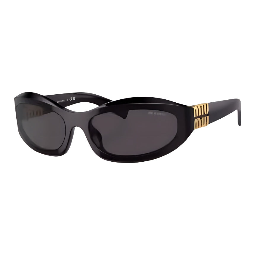 MIU MIU Plate Frame Cat Eye Sunglasses Women's Black