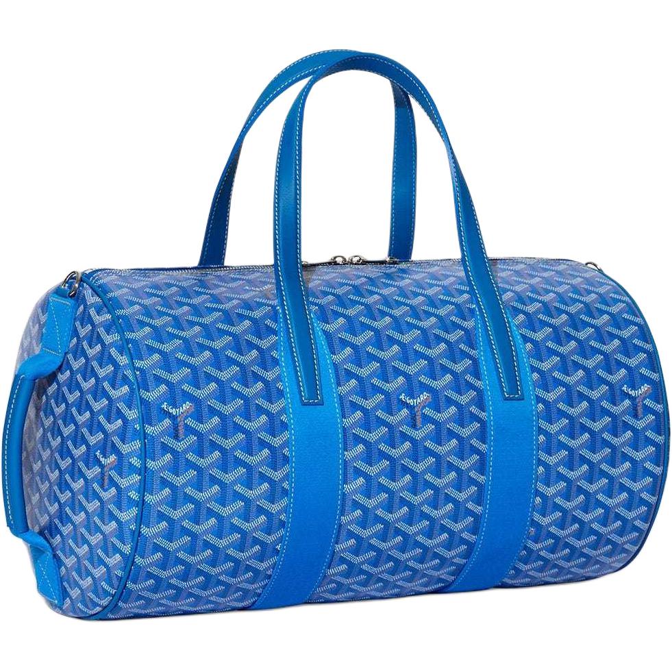 GOYARD Canvas With Calfskin Sports Bag Travel Bag Unisex Sky Blue