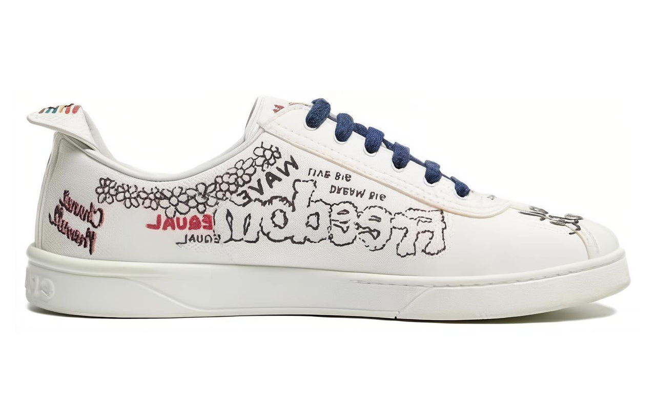 Pharrell x CHANEL Logos Stylish Skateboarding Shoes Women's White