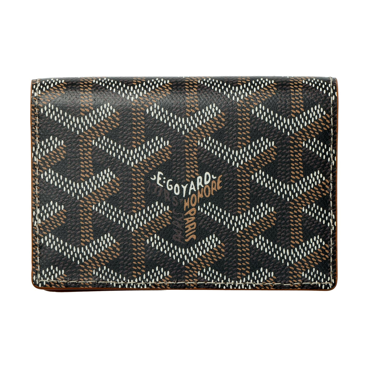 GOYARD MALESHERBES Canvas With Leather Card Holder Unisex Brown