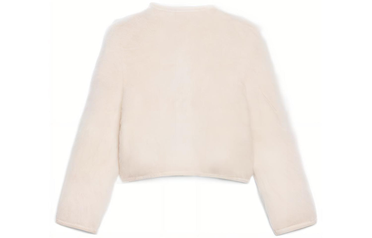 CELINE Cropped Coat Women's White