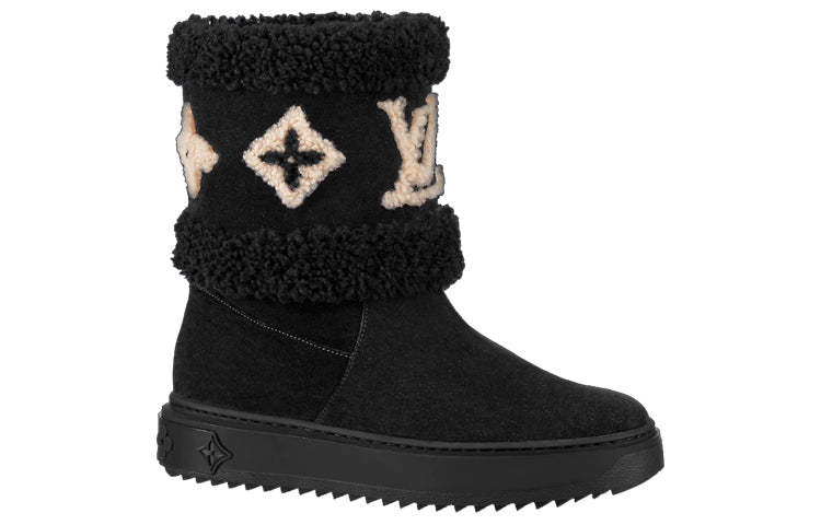 LOUIS VUITTON Snowdrop Ankle Boots Women's Black