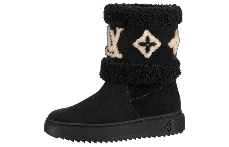 LOUIS VUITTON Snowdrop Ankle Boots Women's Black