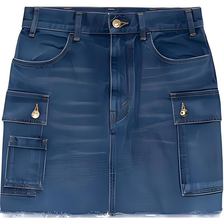 CELINE SS23 Denim Short Skirts Women's Denim Blue