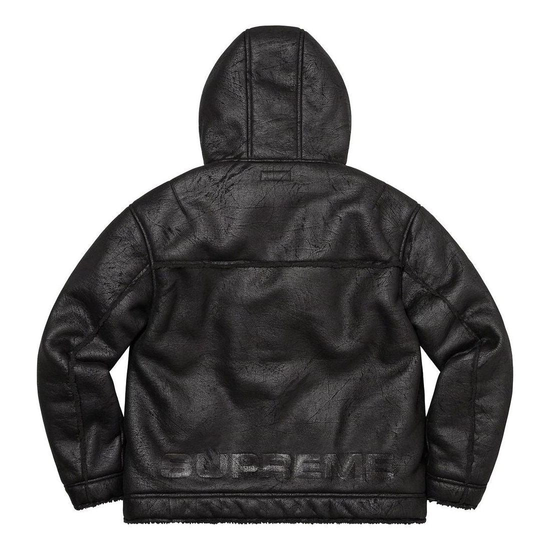 Supreme Faux Shearling Hooded Jacket 'Black' SUP-SS23-084