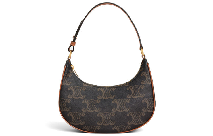 CELINE AVA Cow Leather Shoulder Bag Handbags Shoulder Bags Women's Tawny