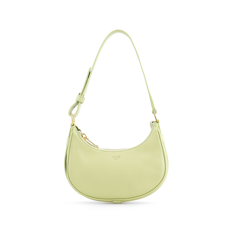 CELINE AVA Smooth Cow Leather Shoulder Bag, Handbag, Shoulder Bag Women's Avocado Green