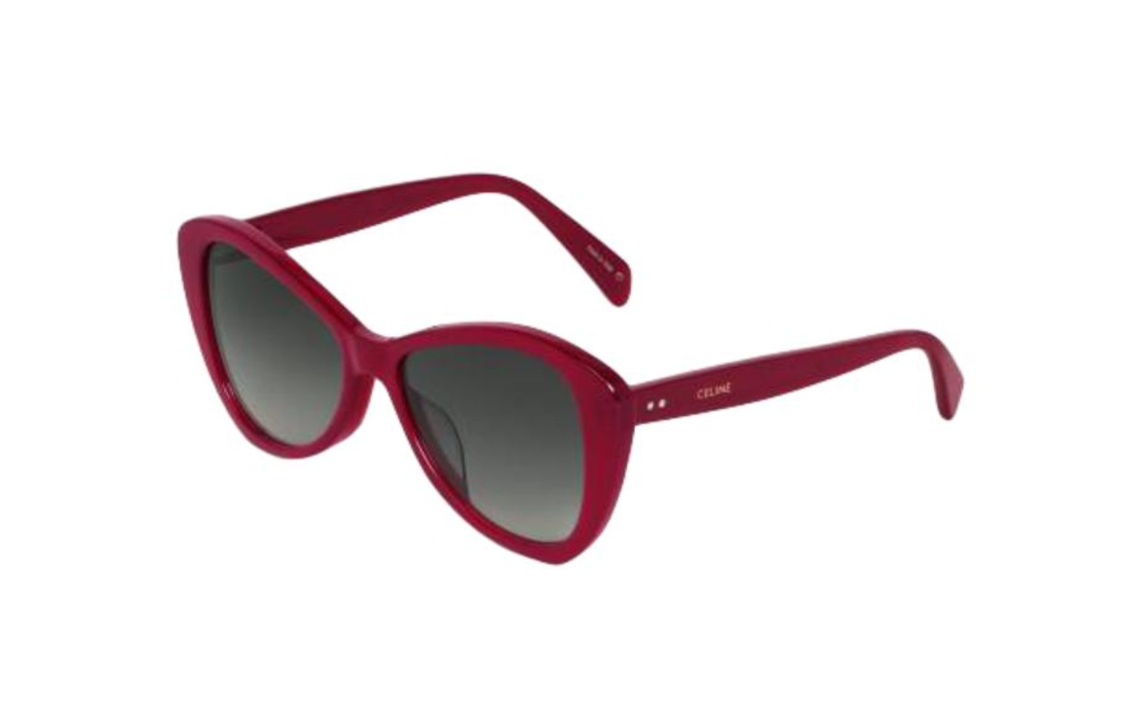 CELINE Acetate Butterfly Sunglasses Women's Red