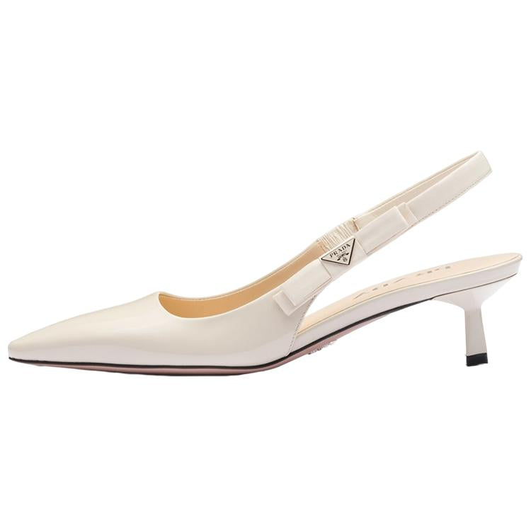 PRADA Slim Heel High Heels 4.5cm Women's White