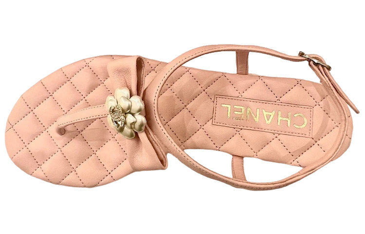 CHANEL One Strap Sandals Women's Pink