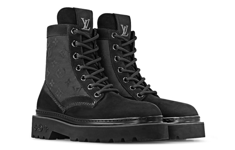 LOUIS VUITTON Ranger Ankle Boots Men's Black