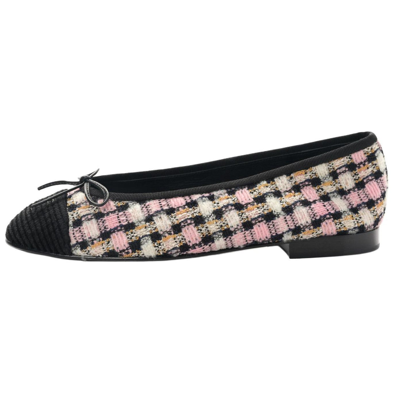 CHANEL Casual Single Shoes Women's Pink Black