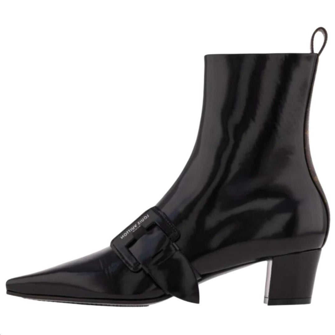 LOUIS VUITTON Ankle Boots 4.5cm Women's Black