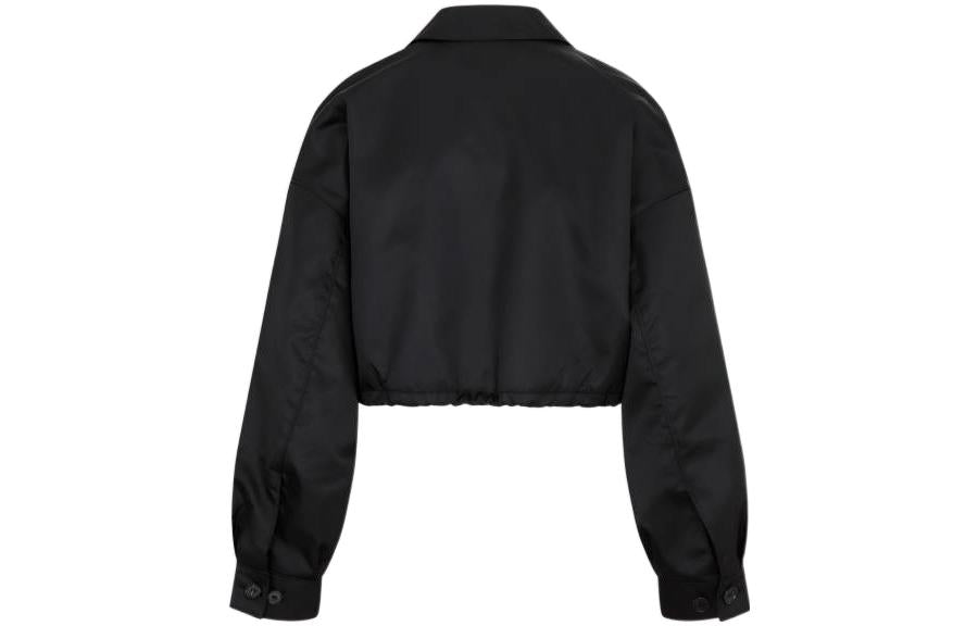 PRADA Cropped Bomber Jacket Black