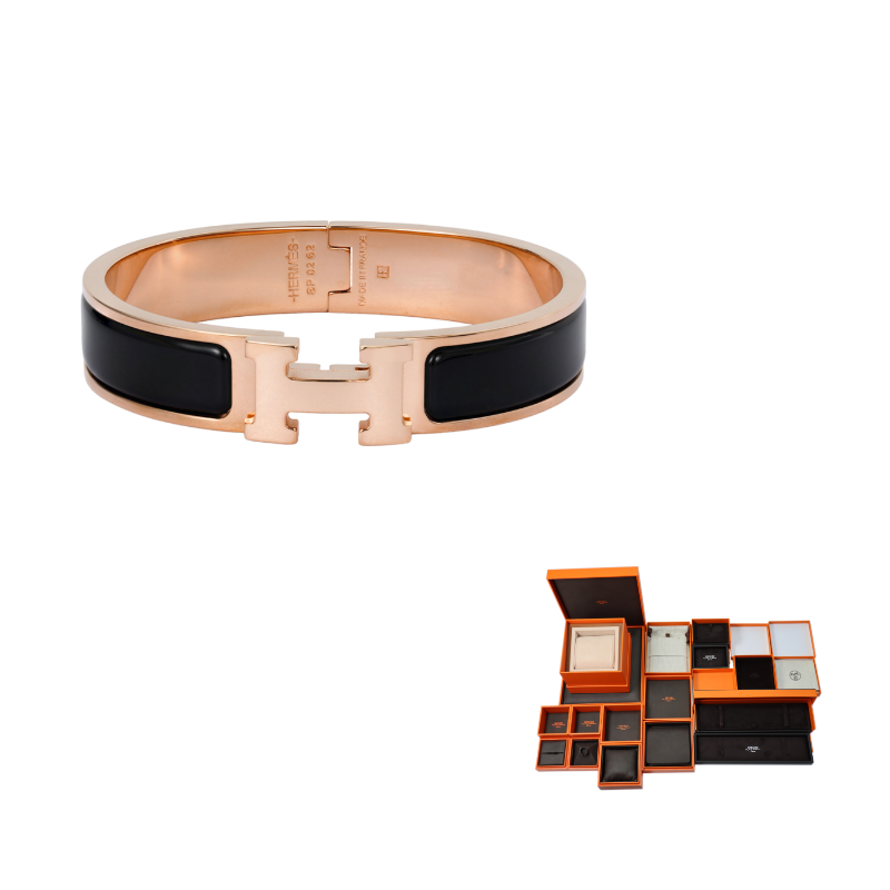 HERMES Clic H Bracelet Pm Rose Gold tone